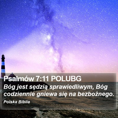 Psalmów 7:11 POLUBG Bible Verse Image