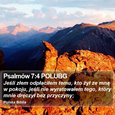 Psalmów 7:4 POLUBG Bible Verse Image