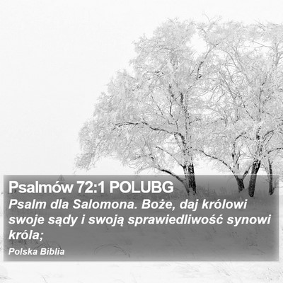 Psalmów 72:1 POLUBG Bible Verse Image