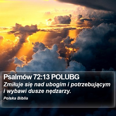 Psalmów 72:13 POLUBG Bible Verse Image