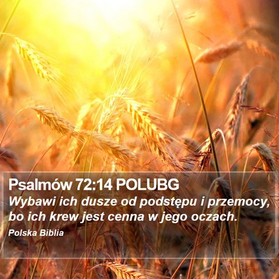 Psalmów 72:14 POLUBG Bible Verse Image