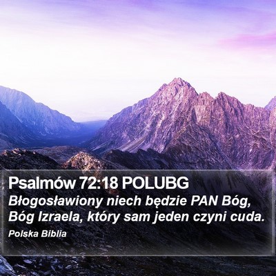 Psalmów 72:18 POLUBG Bible Verse Image