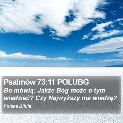 Psalmów 73:11 POLUBG Bible Verse Image