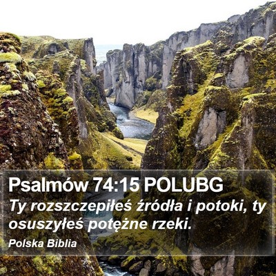 Psalmów 74:15 POLUBG Bible Verse Image