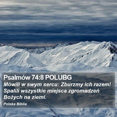 Psalmów 74:8 POLUBG Bible Verse Image