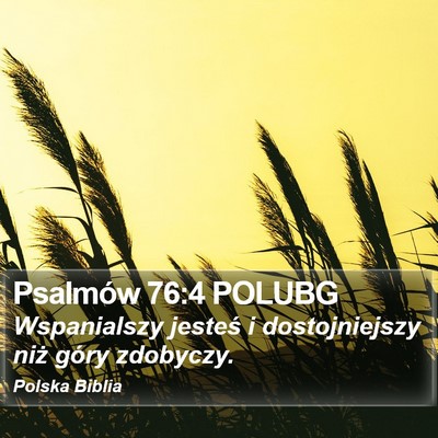 Psalmów 76:4 POLUBG Bible Verse Image