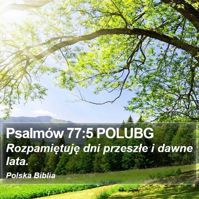 Psalmów 77:5 POLUBG Bible Verse Image