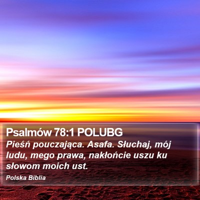 Psalmów 78:1 POLUBG Bible Verse Image