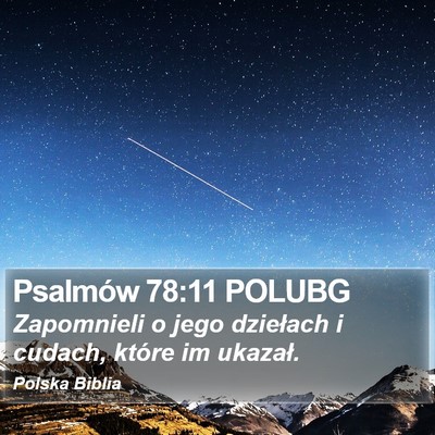 Psalmów 78:11 POLUBG Bible Verse Image