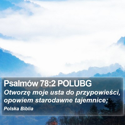 Psalmów 78:2 POLUBG Bible Verse Image