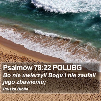 Psalmów 78:22 POLUBG Bible Verse Image