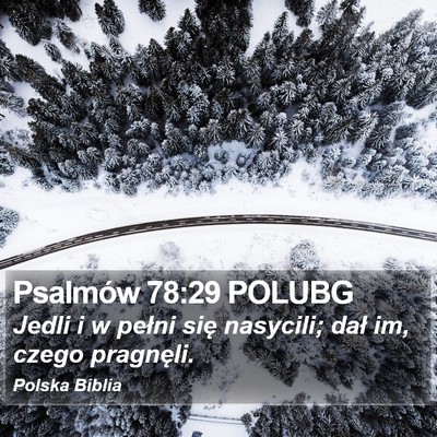 Psalmów 78:29 POLUBG Bible Verse Image