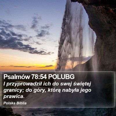Psalmów 78:54 POLUBG Bible Verse Image
