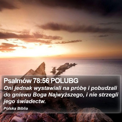 Psalmów 78:56 POLUBG Bible Verse Image
