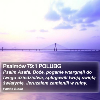 Psalmów 79:1 POLUBG Bible Verse Image