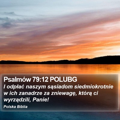 Psalmów 79:12 POLUBG Bible Verse Image
