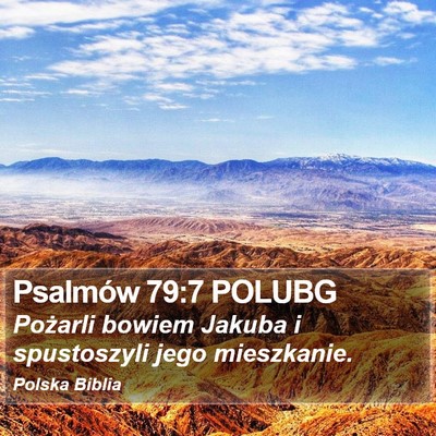 Psalmów 79:7 POLUBG Bible Verse Image