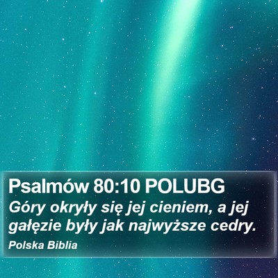 Psalmów 80:10 POLUBG Bible Verse Image