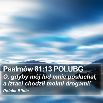 Psalmów 81:13 POLUBG Bible Verse Image
