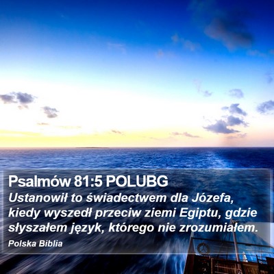 Psalmów 81:5 POLUBG Bible Verse Image