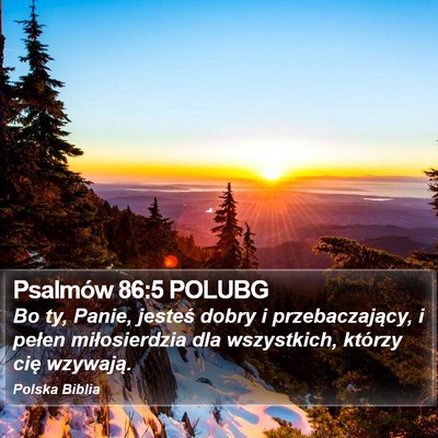 Psalmów 86:5 POLUBG Bible Verse Image