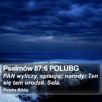 Psalmów 87:6 POLUBG Bible Verse Image