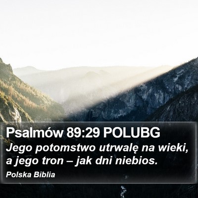 Psalmów 89:29 POLUBG Bible Verse Image