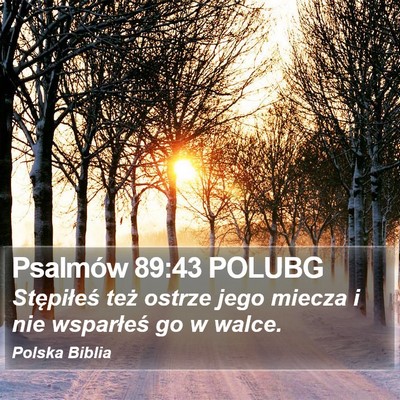 Psalmów 89:43 POLUBG Bible Verse Image