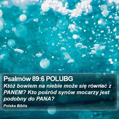 Psalmów 89:6 POLUBG Bible Verse Image