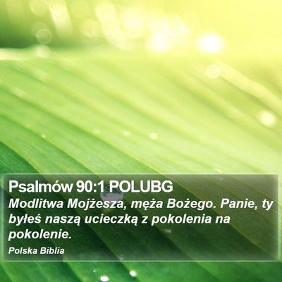 Psalmów 90:1 POLUBG Bible Verse Image