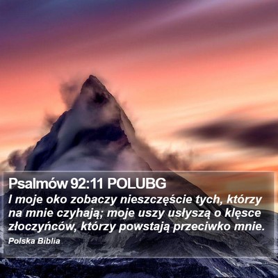 Psalmów 92:11 POLUBG Bible Verse Image