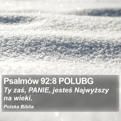 Psalmów 92:8 POLUBG Bible Verse Image