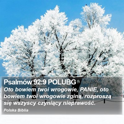 Psalmów 92:9 POLUBG Bible Verse Image