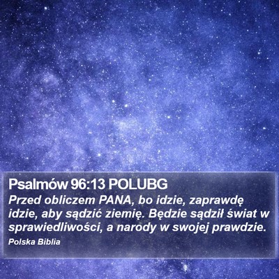Psalmów 96:13 POLUBG Bible Verse Image