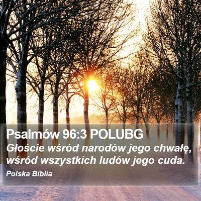 Psalmów 96:3 POLUBG Bible Verse Image
