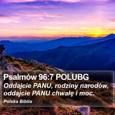 Psalmów 96:7 POLUBG Bible Verse Image