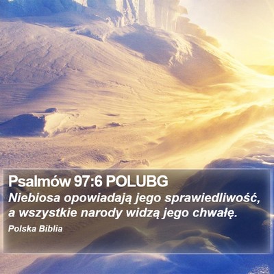 Psalmów 97:6 POLUBG Bible Verse Image