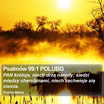 Psalmów 99:1 POLUBG Bible Verse Image
