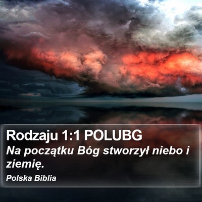 Rodzaju 1:1 POLUBG Bible Verse Image