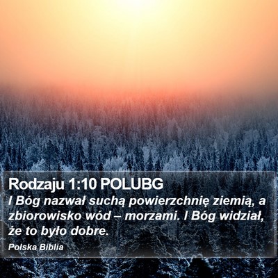 Rodzaju 1:10 POLUBG Bible Verse Image