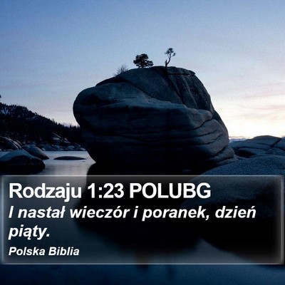 Rodzaju 1:23 POLUBG Bible Verse Image