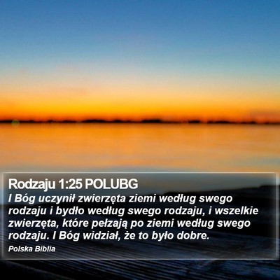 Rodzaju 1:25 POLUBG Bible Verse Image