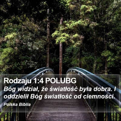 Rodzaju 1:4 POLUBG Bible Verse Image