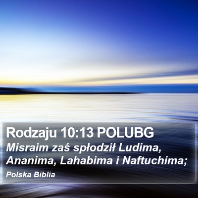 Rodzaju 10:13 POLUBG Bible Verse Image