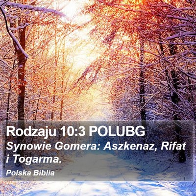 Rodzaju 10:3 POLUBG Bible Verse Image