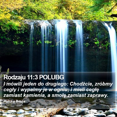 Rodzaju 11:3 POLUBG Bible Verse Image