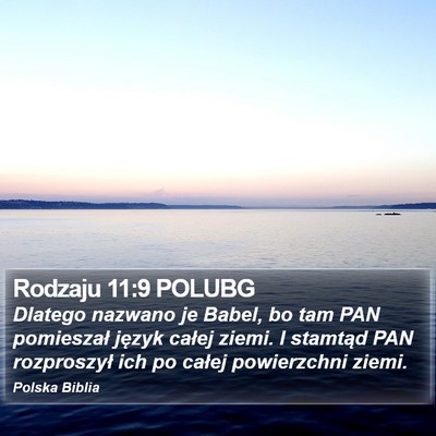 Rodzaju 11:9 POLUBG Bible Verse Image