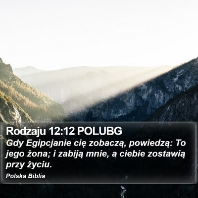 Rodzaju 12:12 POLUBG Bible Verse Image