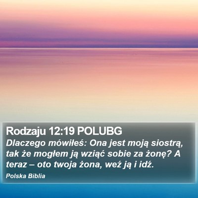 Rodzaju 12:19 POLUBG Bible Verse Image