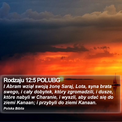 Rodzaju 12:5 POLUBG Bible Verse Image